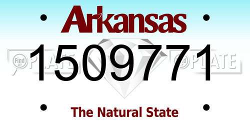 1509771 Arkansas License Plate
