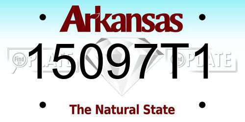 15097T1 Arkansas License Plate
