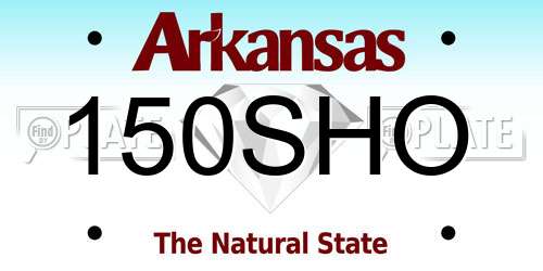 150SHO Arkansas License Plate