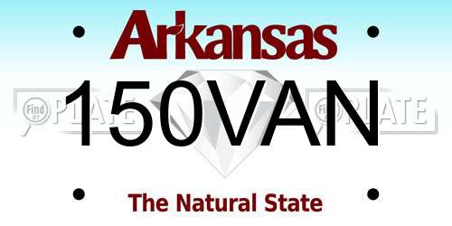 150VAN Arkansas License Plate