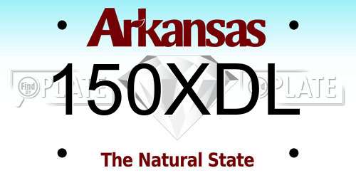 150XDL Arkansas License Plate