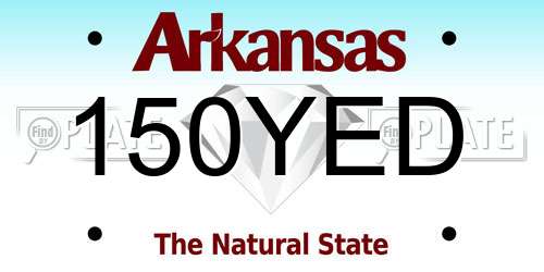 150YED Arkansas License Plate