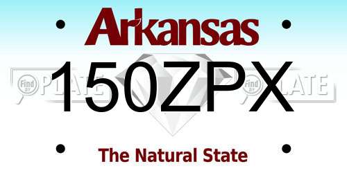 150ZPX Arkansas License Plate