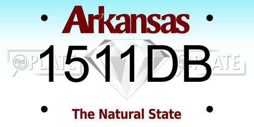 1511DB Arkansas License Plate