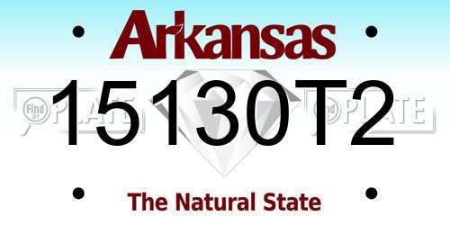 15130T2 Arkansas License Plate