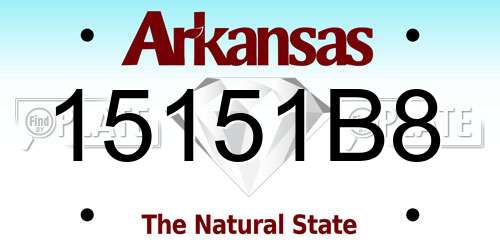 15151B8 Arkansas License Plate