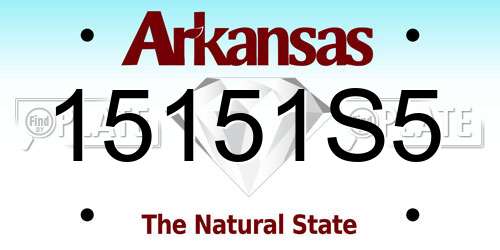 15151S5 Arkansas License Plate