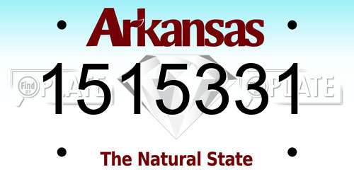 1515331 Arkansas License Plate
