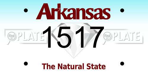 1517 Arkansas License Plate