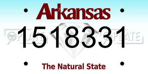 1518331 Arkansas License Plate