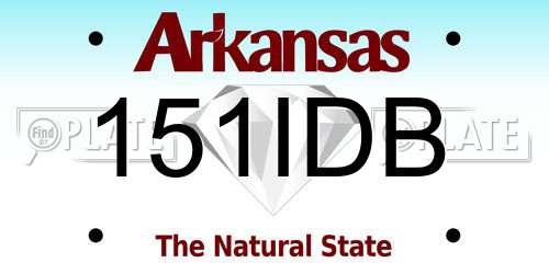 151IDB Arkansas License Plate