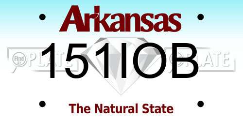 151IOB Arkansas License Plate