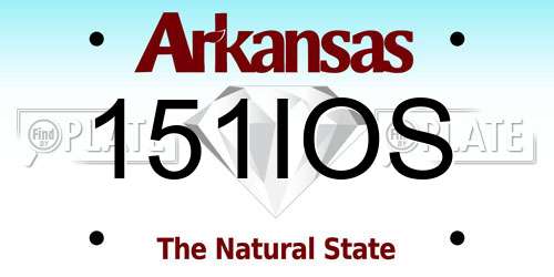 151IOS Arkansas License Plate