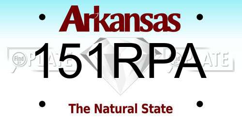 151RPA Arkansas License Plate