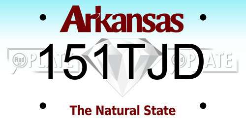 151TJD Arkansas License Plate
