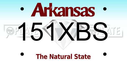 151XBS Arkansas License Plate
