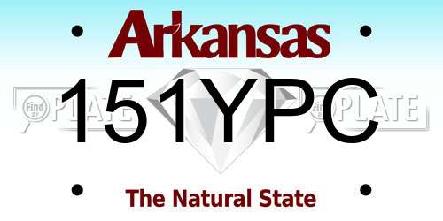 151YPC Arkansas License Plate