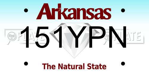 151YPN Arkansas License Plate