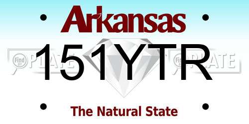 151YTR Arkansas License Plate