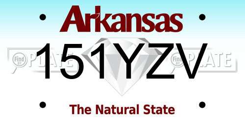 151YZV Arkansas License Plate