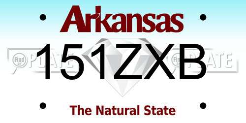151ZXB Arkansas License Plate