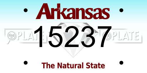 15237 Arkansas License Plate