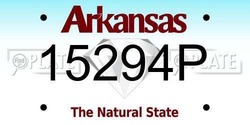 15294P Arkansas License Plate