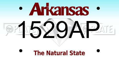 1529AP Arkansas License Plate