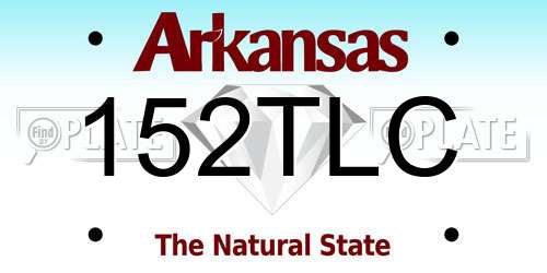 152TLC Arkansas License Plate