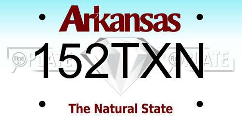 152TXN Arkansas License Plate