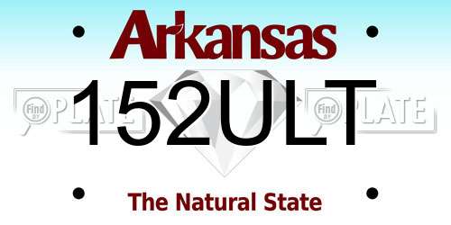 152ULT Arkansas License Plate