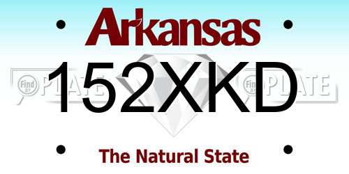152XKD Arkansas License Plate
