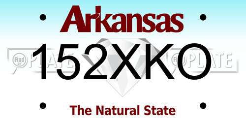 152XKO Arkansas License Plate