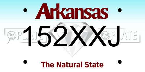 152XXJ Arkansas License Plate