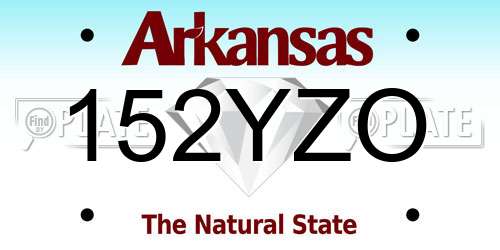 152YZO Arkansas License Plate