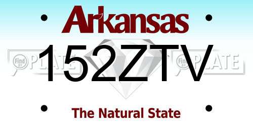 152ZTV Arkansas License Plate