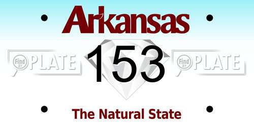 153 Arkansas License Plate