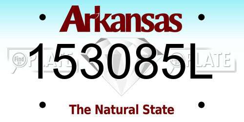 153085L Arkansas License Plate