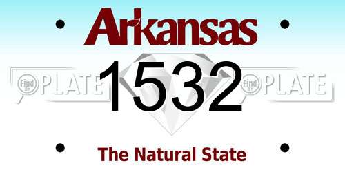 1532 Arkansas License Plate