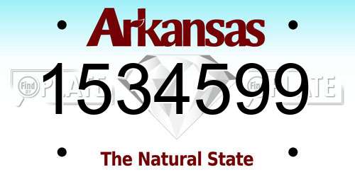 1534599 Arkansas License Plate