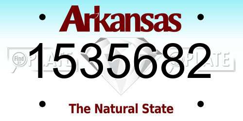 1535682 Arkansas License Plate