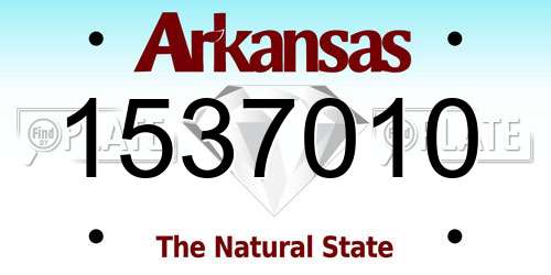 1537010 Arkansas License Plate