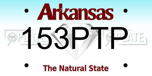 153PTP Arkansas License Plate