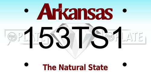 153TS1 Arkansas License Plate