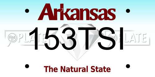153TSI Arkansas License Plate