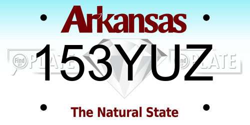 153YUZ Arkansas License Plate