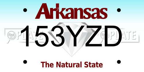 153YZD Arkansas License Plate