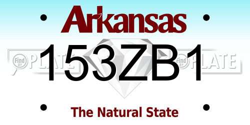 153ZB1 Arkansas License Plate