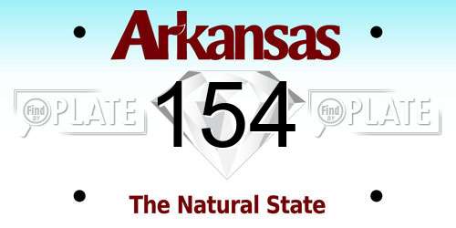 154 Arkansas License Plate
