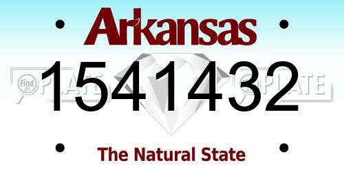 1541432 Arkansas License Plate